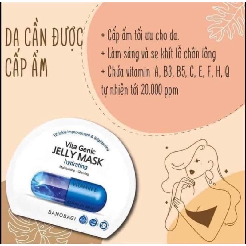 Mặt nạ Vita Genic Banobagi Jelly Mask hộp 10 miếng