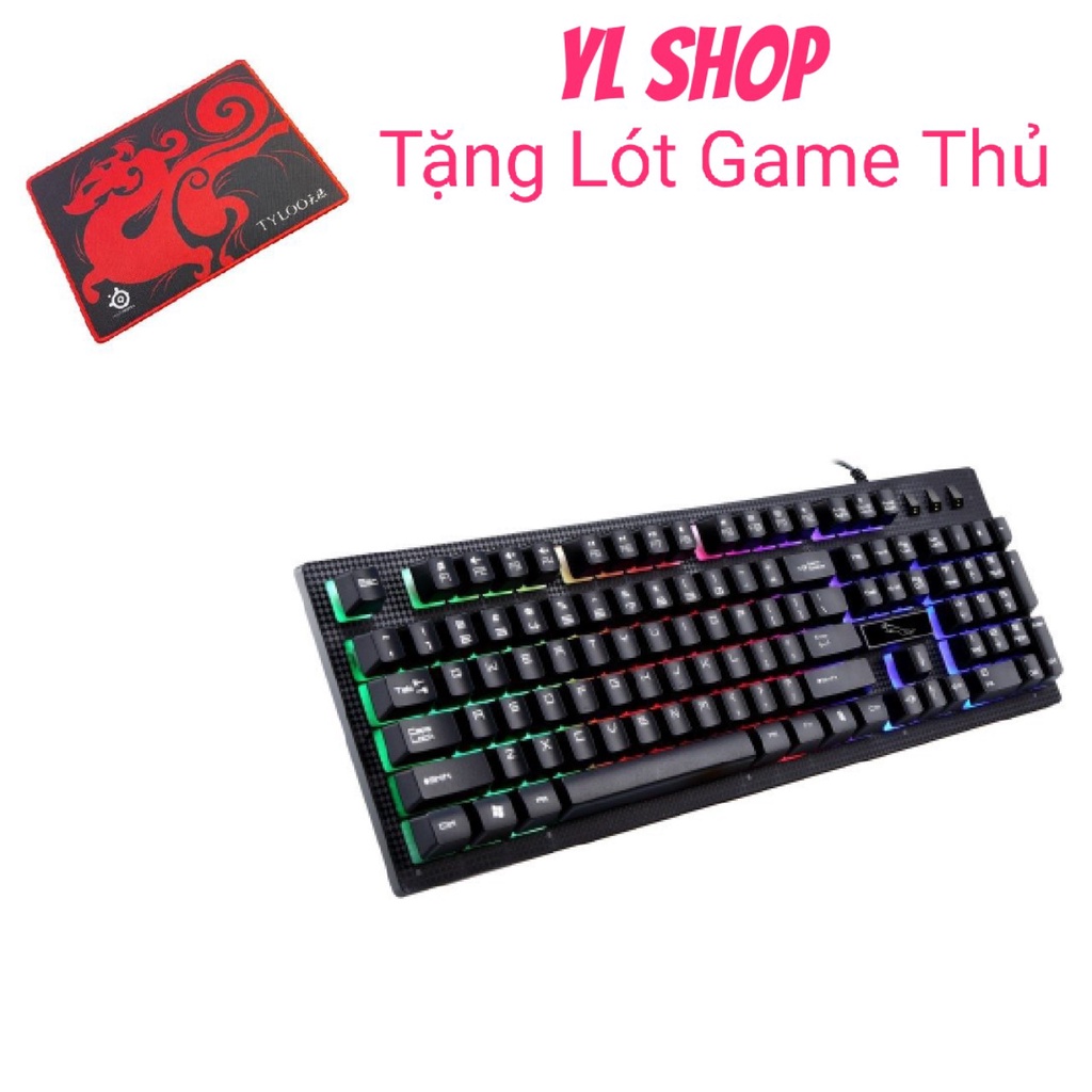 BÀN PHÍM GAME THỦ GIẢ CƠ CỰC NHẠY CÓ LED 7 MÀU G20 TẶNG LÓT CHUỘT GAME THỦ CAO CẤP