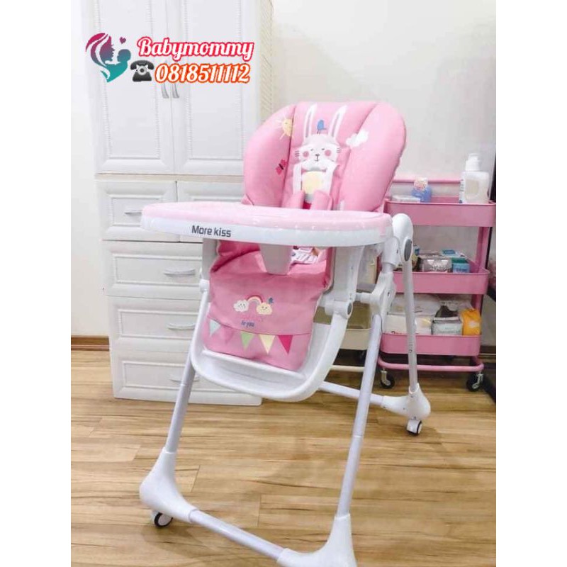 Ghế ăn dặm More kiss thỏ hồng