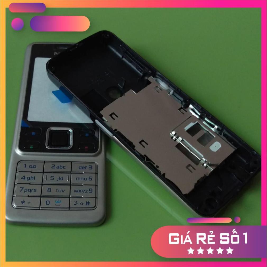 Sale giá rẻ Free ship  Vỏ + Sườn NOKIA 6300 + Tặng Bàn Phím Zin Kèm Theo_Vỏ Đầy Đủ Đồ Kèm Theo.Màu Vàng SILVER