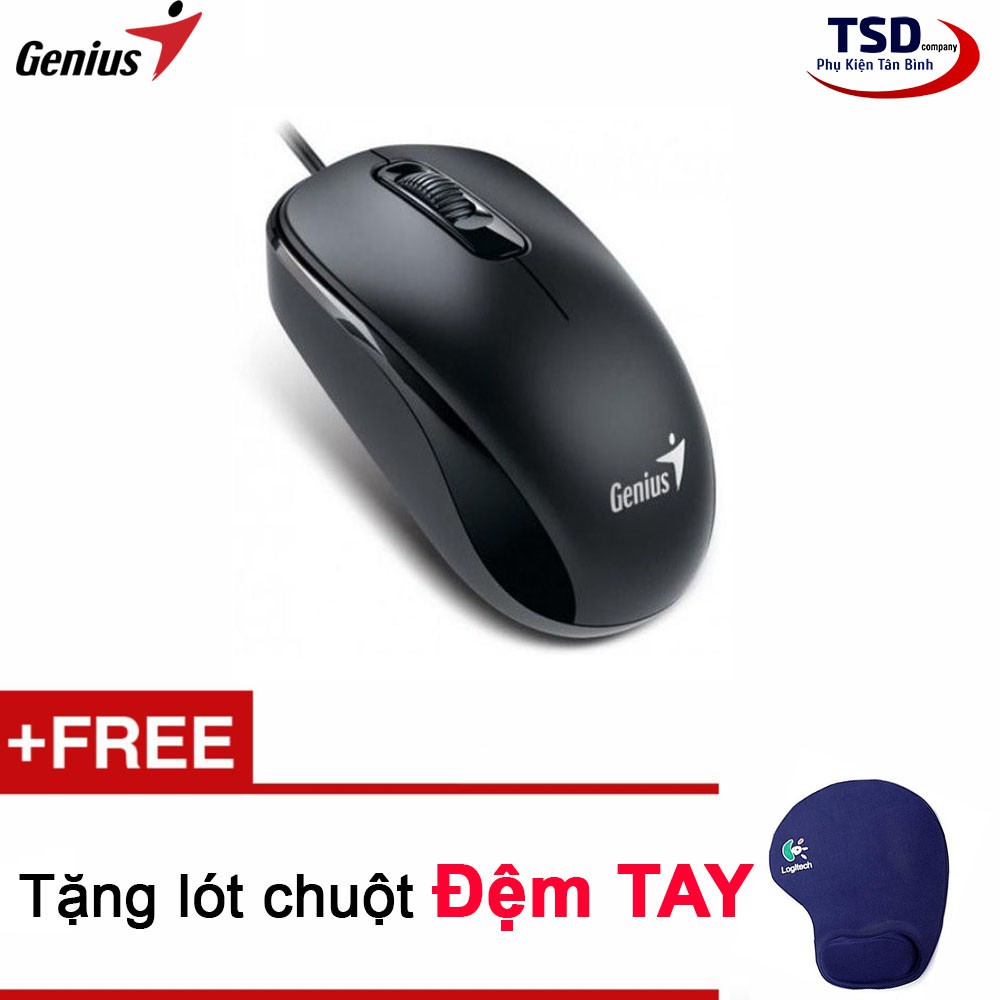 Combo Chuột Genius Có Dây Tặng Kèm Lót Chuột