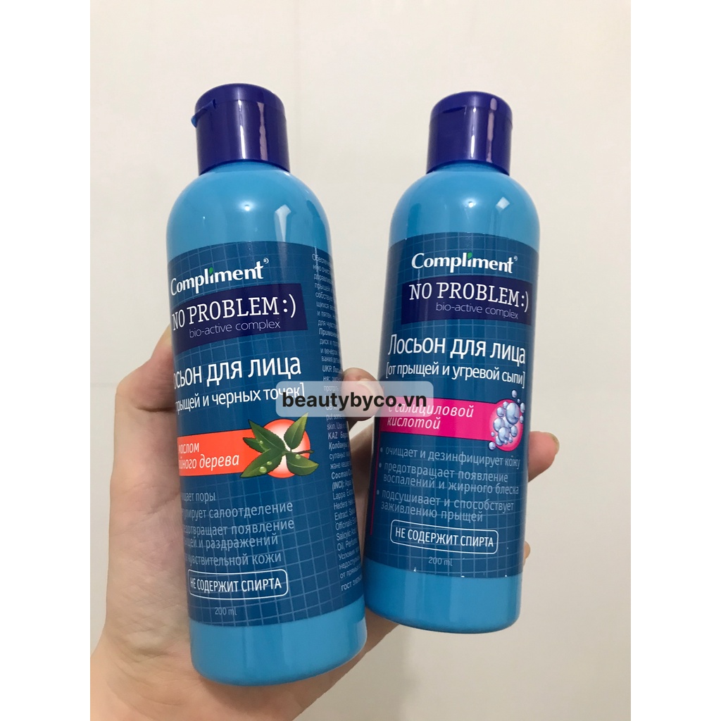 Toner Compliment No Problem làm sạch sâu, kiềm dầu, giảm viêm, giảm mụn - Nước hoa hồng Compliment cho da mụn