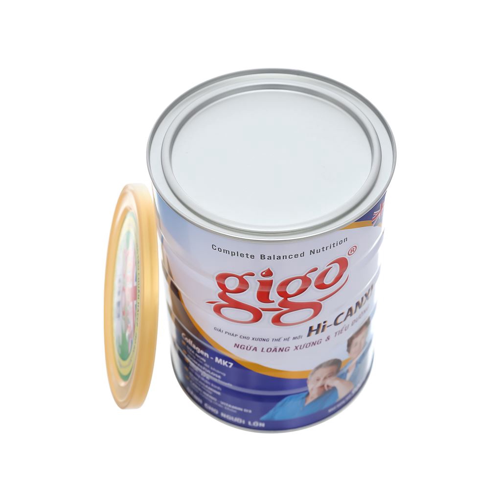 Sữa bột Gigo hi - canxi lon 900g bổ sung canxi phòng ngừa loãng xương và tiểu đường