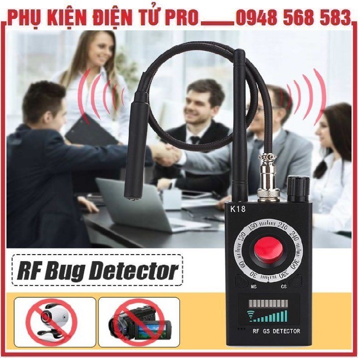 Máy Phát Hiện Theo Dõi Camera, Gps, Nghe Lén, Định Vị K18 Rf Detector Cao Cấp