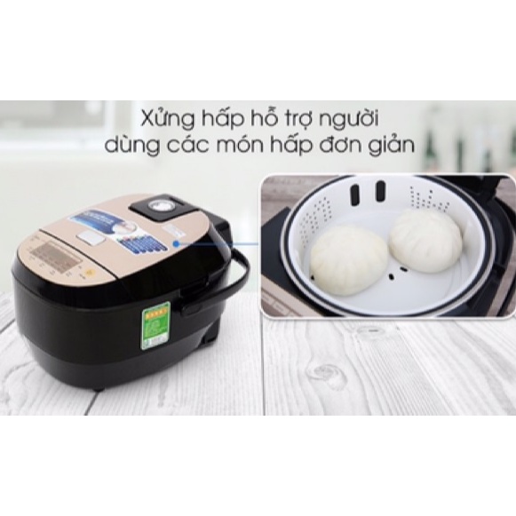 Nồi cơm điện cao tần Midea 1.5 lít MB-HS4007 - Lòng nồi bằng sắt cấu tạo 5 lớp dày chắc, bề mặt phủ chống dín