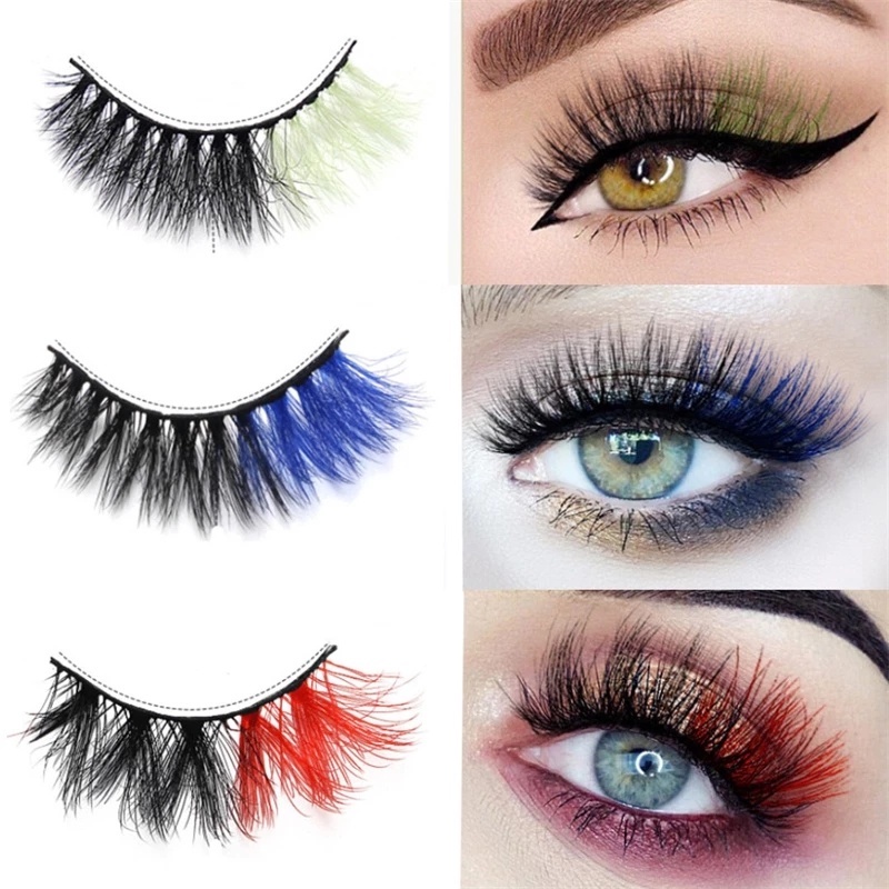 Lông Mi Giả 3D Nhiều Màu Sắc Dùng Hóa Trang Halloween