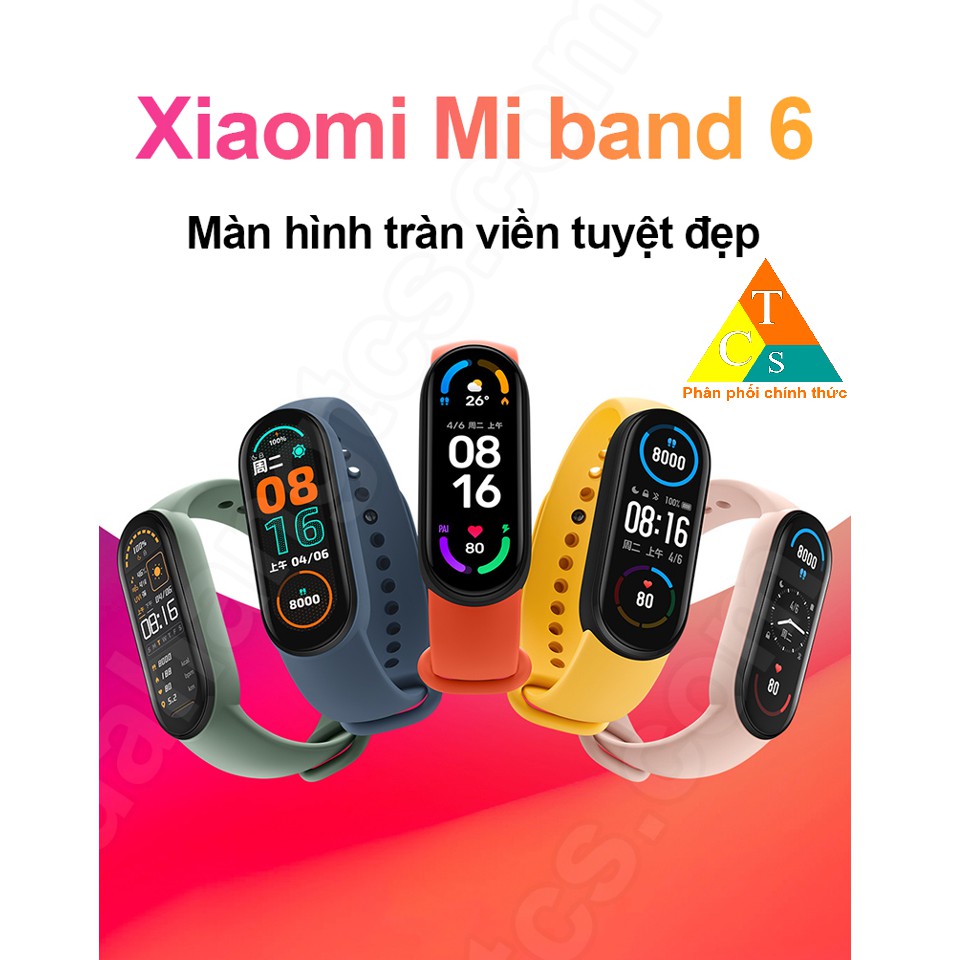 Vòng tay theo dõi sức khoẻ Mi Band 6 Xiaomi Miband 6 Quốc Tế Mi Band6