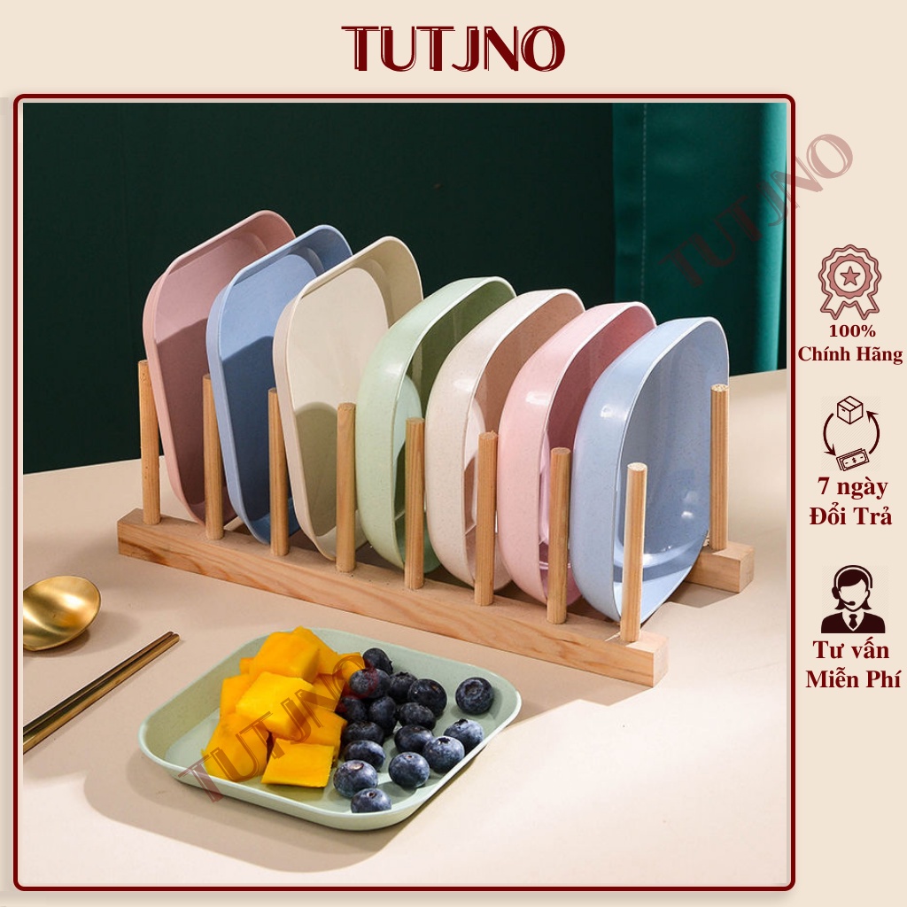 Set 8 đĩa lúa mạch vuông hàng chuẩn TUTJNO