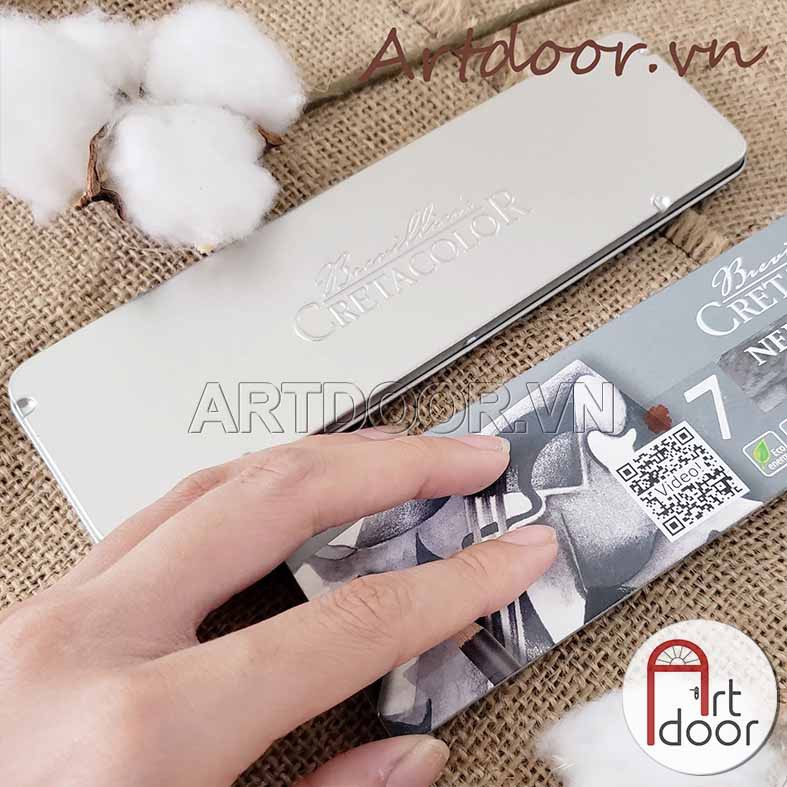 [ARTDOOR] Bộ bút chì Than Mịn CRETACOLOR Nero 7 món (40008)