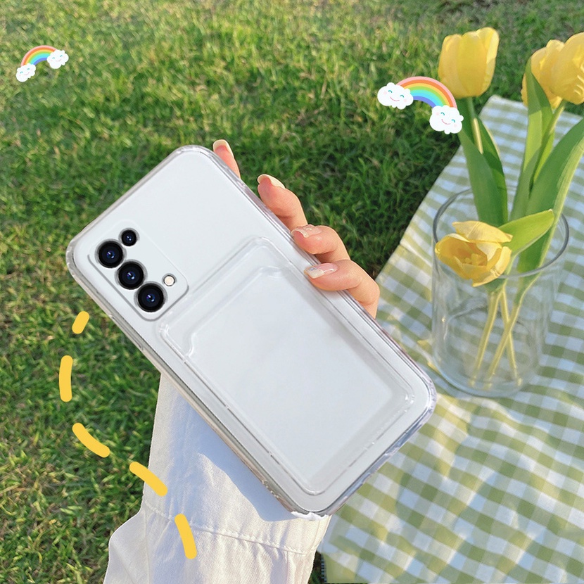 Ốp Điện Thoại Silicon Mềm Dạng Ví Cho OPPO Reno 7 6 6Z 5 Pro Lite F R17 A95 A93 A74 A55 A53 A54 A16 A16S A54S A15 A15S A53S A33 2020