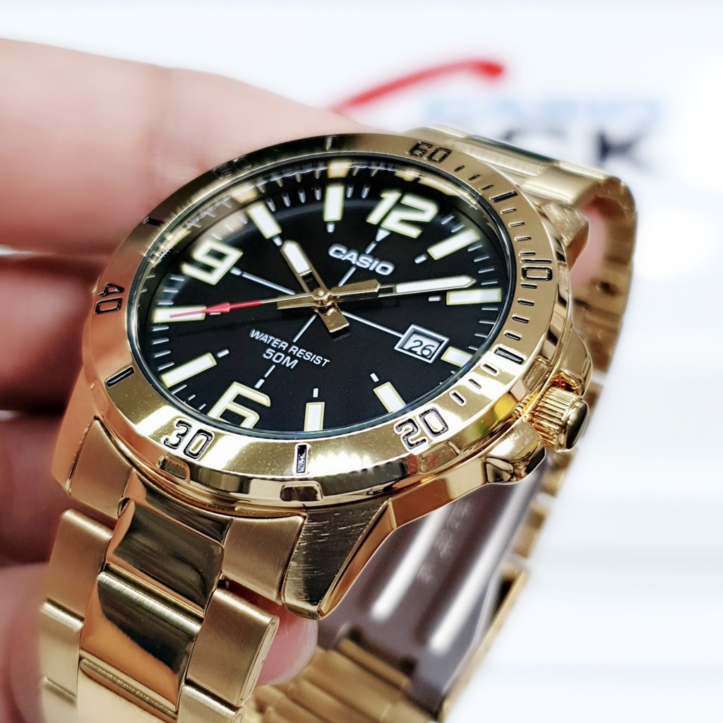 Đồng hồ nam dây kim loại Casio Anh Khuê MTP-VD01G-1BVUDF