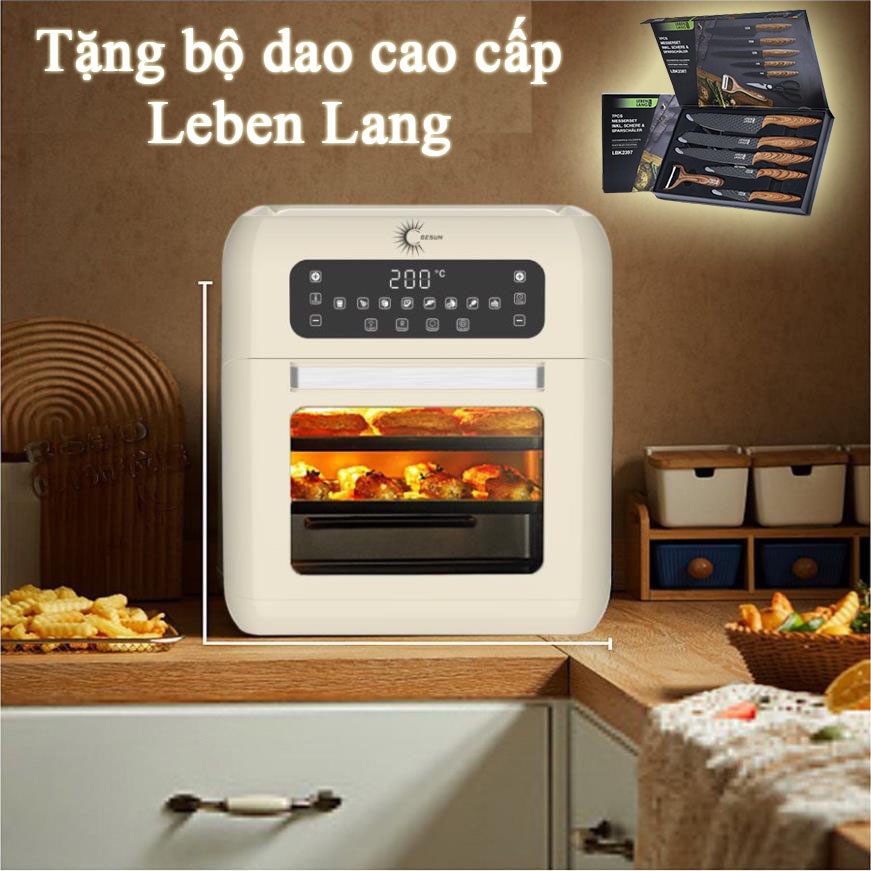 [TẶNG KÈM BỘ DAO]Nồi chiên không dầu GESUN F150 - dung tích siêu lớn lên tới 12 lít thương hiệu đức bảo hành 12 tháng