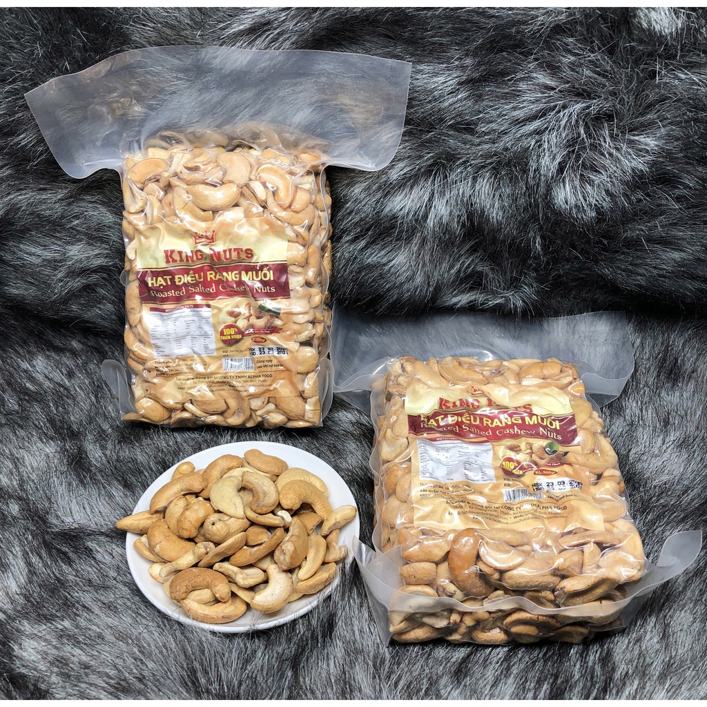 500Gr Hạt Điều Rang Muối KingNuts Bể Sạch Vỏ Lụa Hút Chân Không