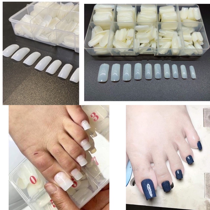 Móng úp chân dài đủ size hộp 500 chiếc - LanChiNail