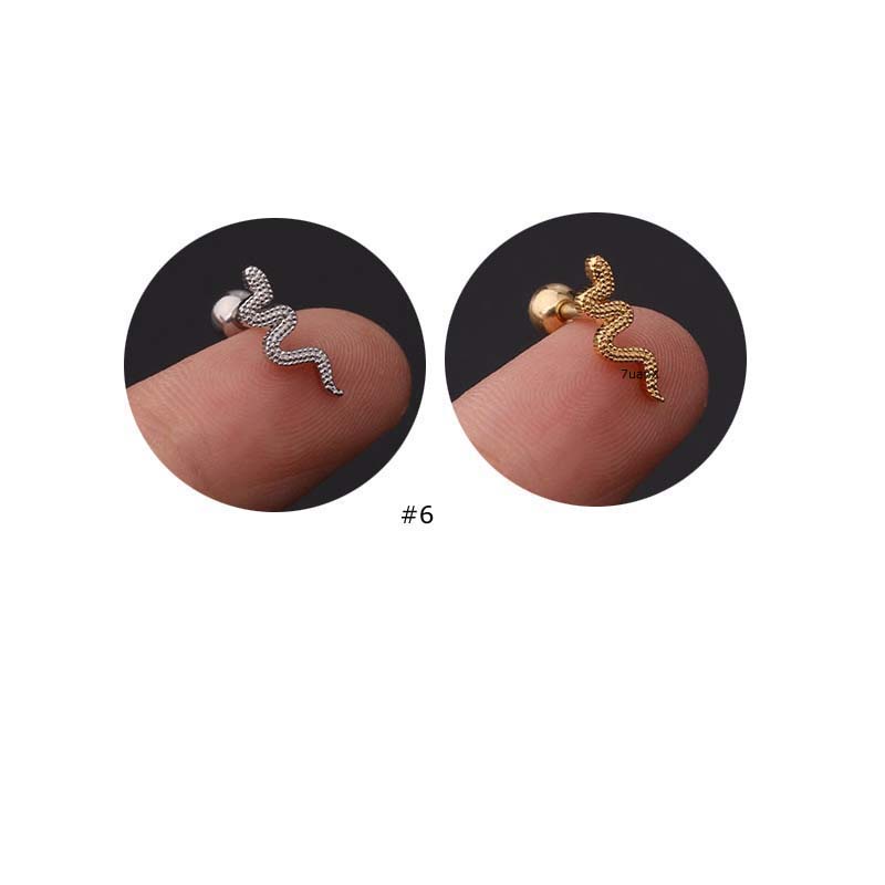 Khuyên vành tai thiết kế kiểu rắn bướm cá và nhiều kiểu dáng khác thời trang 16gauge