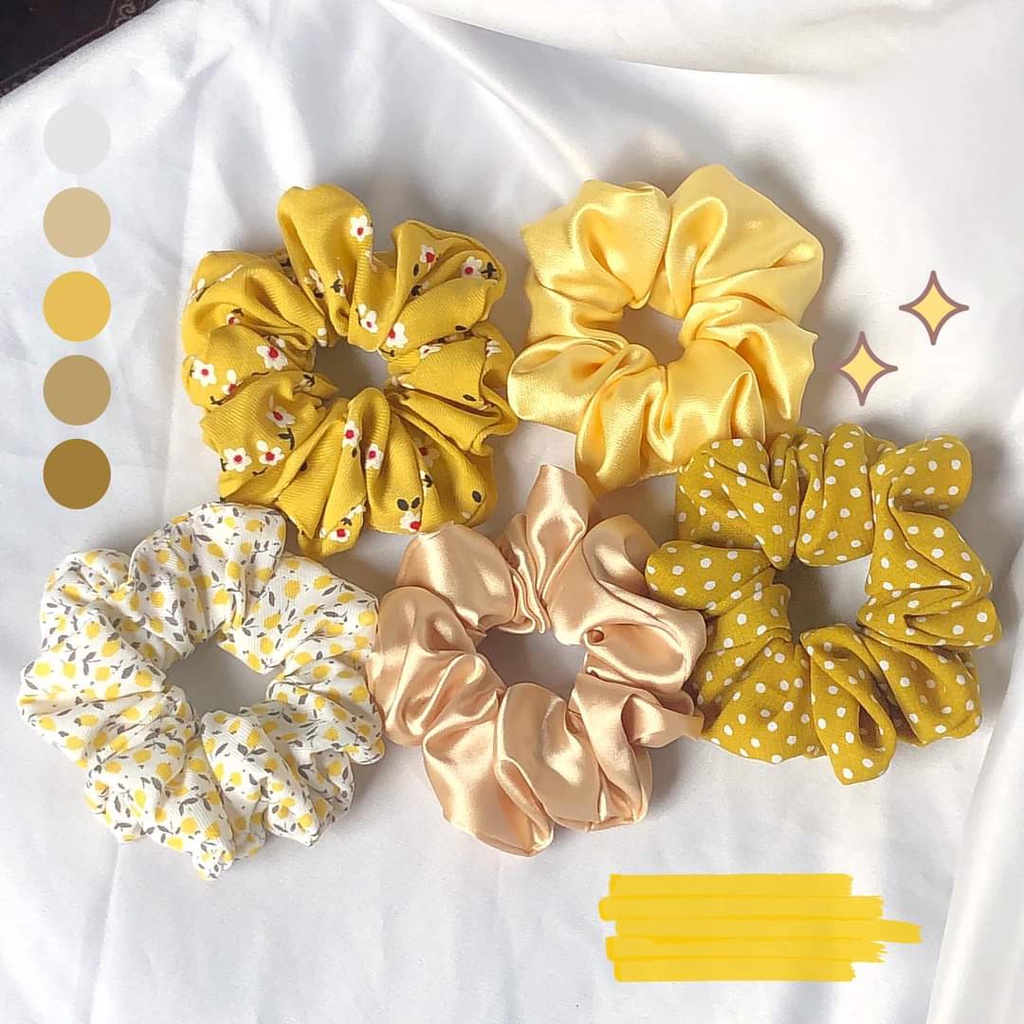 [Sỉ rẻ nhất shopee] Dây buộc tóc vải Scrunchies tự chọn mẫu