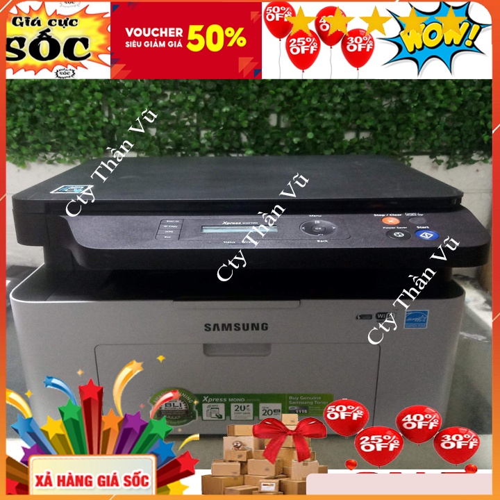 Máy in Laser cũ Samsung M2070w đa chức năng in scan photo kết nối wifi bảo hành INECO