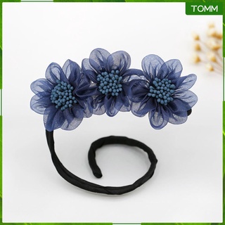 Dụng cụ hỗ trợ búi tóc đính hoa vải chiffon thời trang mùa hè cho nữ