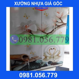 VTL04_08 tủ nhựa Đài Loan 4 cánh, 2 buồng in 3D tuyệt đẹp