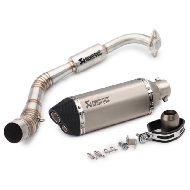 Combo Bô và cổ bô bầu hơi AKRAPOVIC cho Xe YAMAHA NVX 125-155