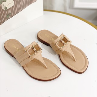 Dép kẹp nữ GÓT XINH D45 da mềm đế bệt