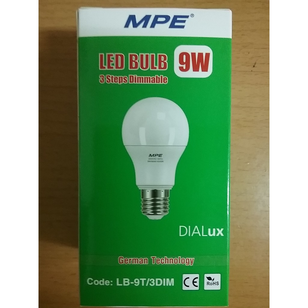 Đèn LED 3 cấp độ sáng 9W MPE LB-9T/3DIM