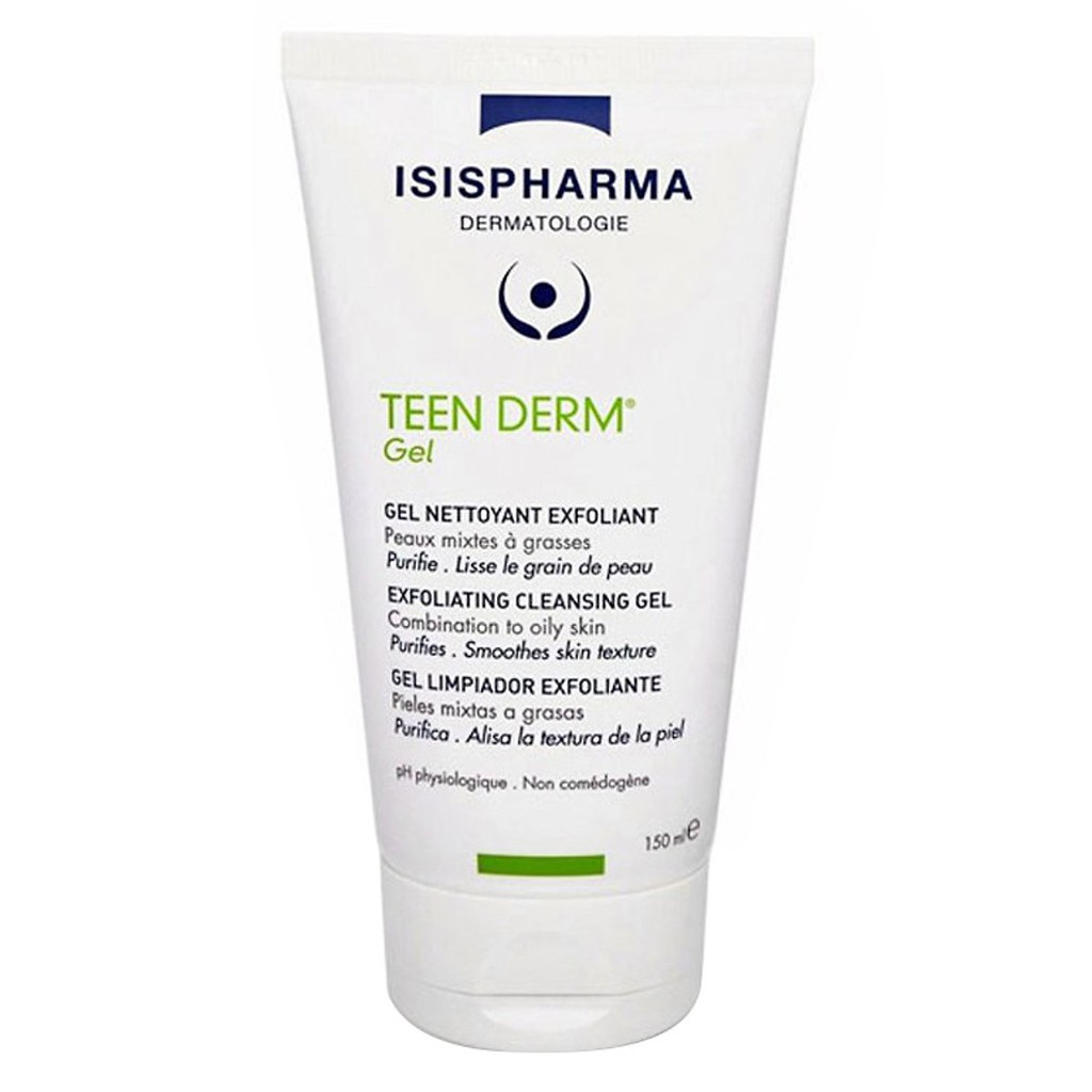 Gel rửa mặt giảm nhờn ngừa mụn Teen Derm - có tác dụng làm sạch sâu bên trong da, làm sạch chất bã nhờn