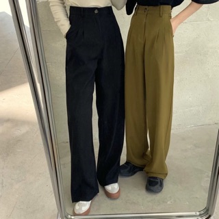Quần trouser ống rộng hàn quốc, phù hợp với sơ mi và áo phông