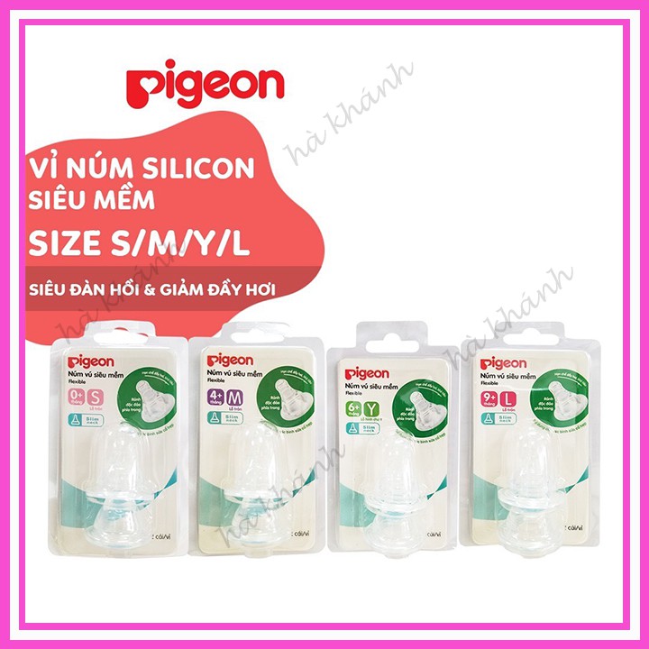 Núm ti Pigeon cổ hẹp siêu mềm size S/M/L/Y ( bán lẻ 1 chiếc)
