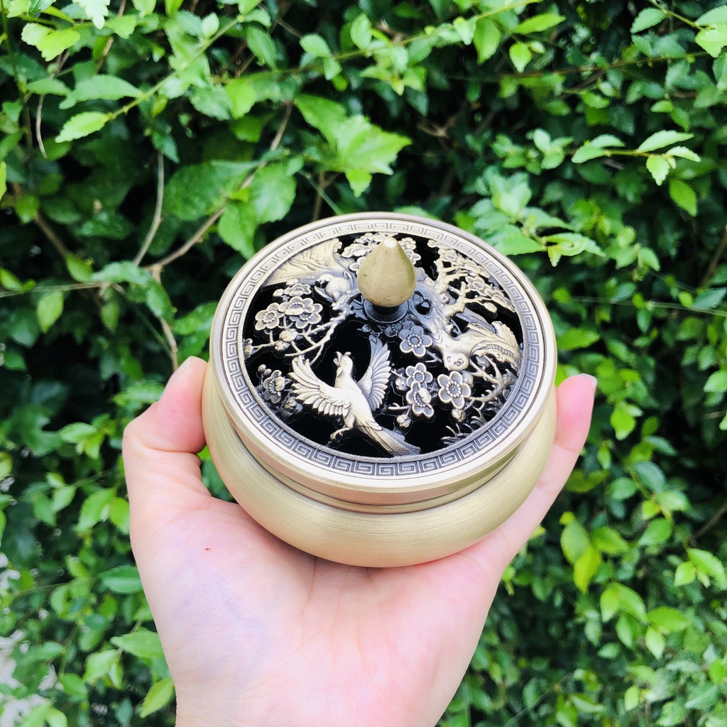 Lư Xông Trầm Hương [LOẠI 1] - Đỉnh Đốt Nhang Bằng Đồng Đúc Nguyên Khối Cao Cấp Thiết Kế Chạm Khắc Tinh Xảo Sắc Nét