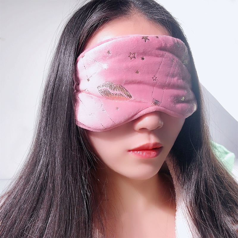 Mặt Nạ Mắt Es Lauder Màu Hồng Chất Nhung Kèm Túi Đựng Tiện Dụng