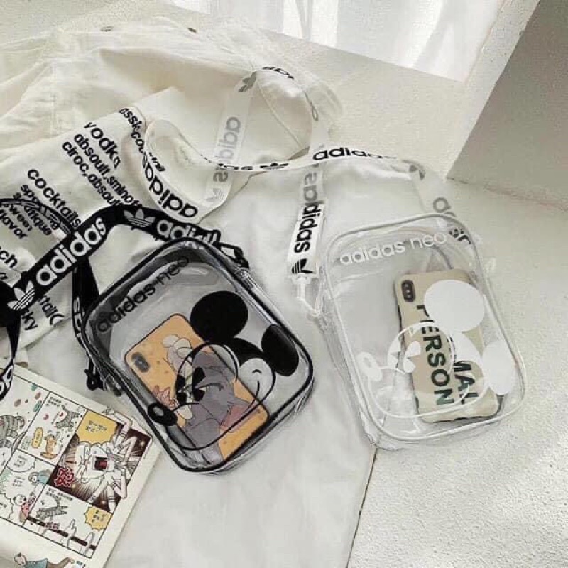 Túi Micky Trong Suốt, Túi Đeo Chéo Hình Micky Dễ Thương