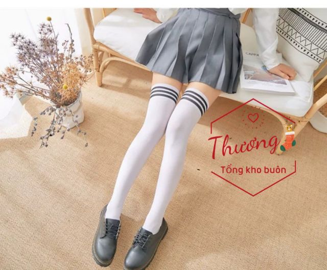 Tất len đùi tất len giả boots dài qua gối chất liệu dày dặn phong cách Hàn Quốc - Hebi official