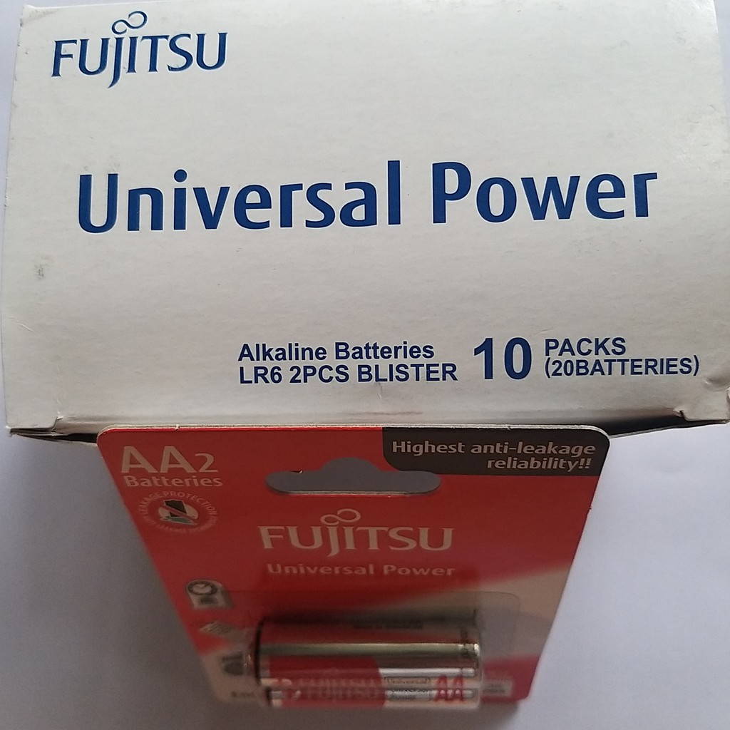 Pin AA Fujitsu alkaline vỉ 2 viên chính hãng dung lượng cao