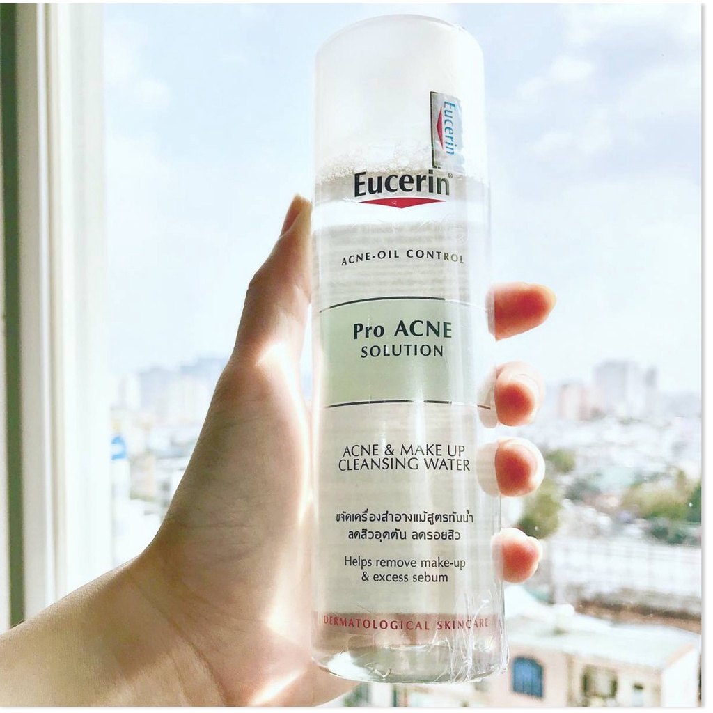 [Mã giảm giá tích lũy] Nước Tẩy Trang Dành Cho Da Mụn Eucerin Pro ACNE Solution Acne & Make-up Cleansing Water 200ml