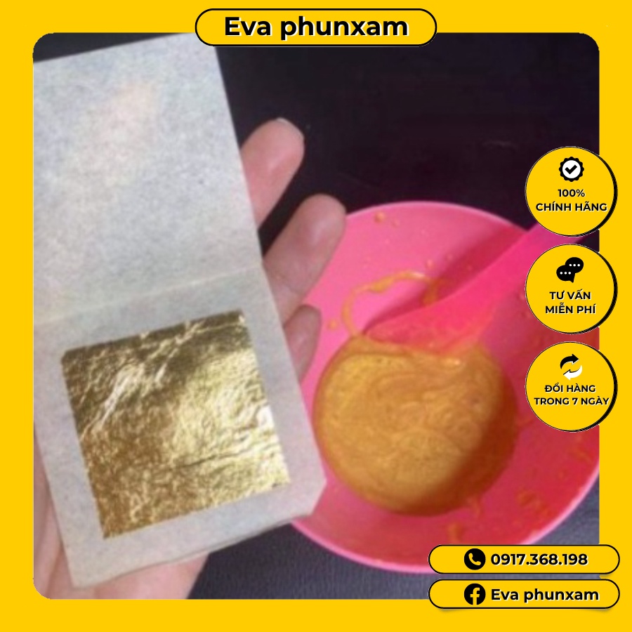 Combo 10 lá vàng kích thước 4×4 dùng trong spa thẫm mỹ viện