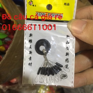 10 vỉ hạt chặn phao đen dài x15 hạt chặn