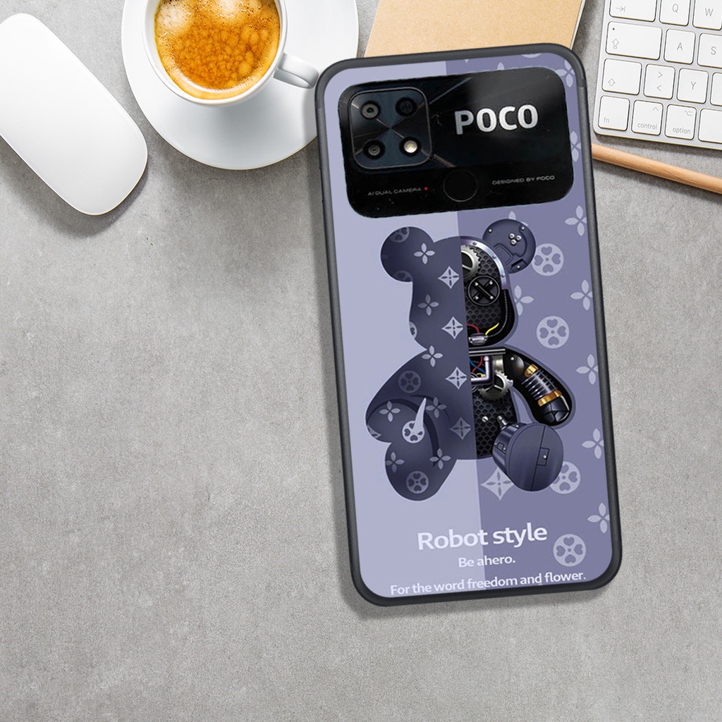 ỐP LƯNG XIAOMI POCO C40, IN HÌNH GẤU BRICK  ĐẸP, PHONG CÁCH.