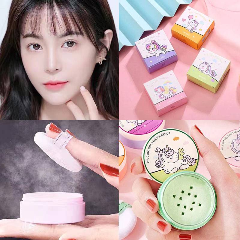 [Hàng mới về] Phấn Phủ Dạng Bột Che Khuyết Điểm Kiềm Dầu Dưỡng Ẩm Làm Trắng Da Chống Thấm Nước