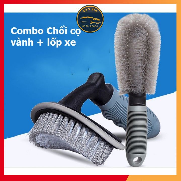 Chổi Cọ vành và cọ lốp xe ô tô - Dụng Cụ Rửa Vành Mâm Lazang Xe Hơi Siêu Sạch