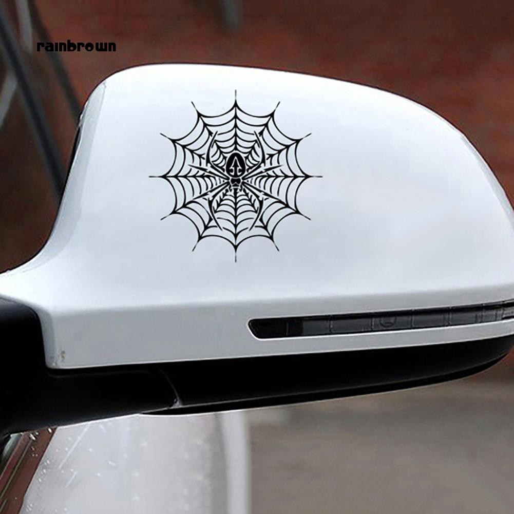 Nhãn Dán Trang Trí Thân Xe Hơi Phản Quang Họa Tiết Mạng Nhện Độc Đáo