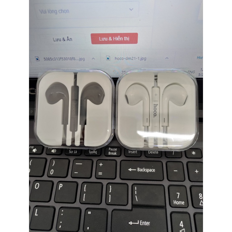 Tai nghe có dây Hoco DM21 jack 3.5mm tích hợp Micro đàm thoại dài 1.2M