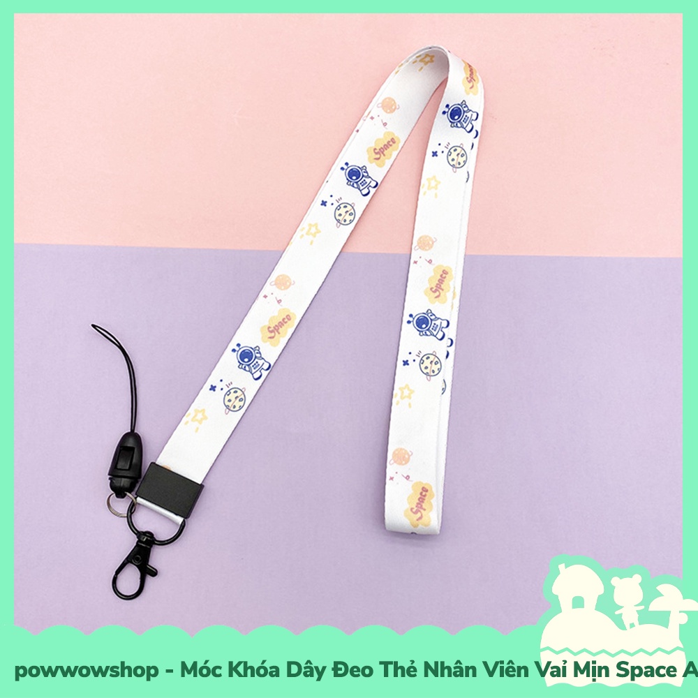 [Sẵn VN - Hỏa Tốc] Dây Móc Đeo Bao Thẻ Nhân Viên Học Sinh Sinh Viên Vải Phong Cách Họa Tiết Hoạt Hình Đáng Yêu Dễ Thương