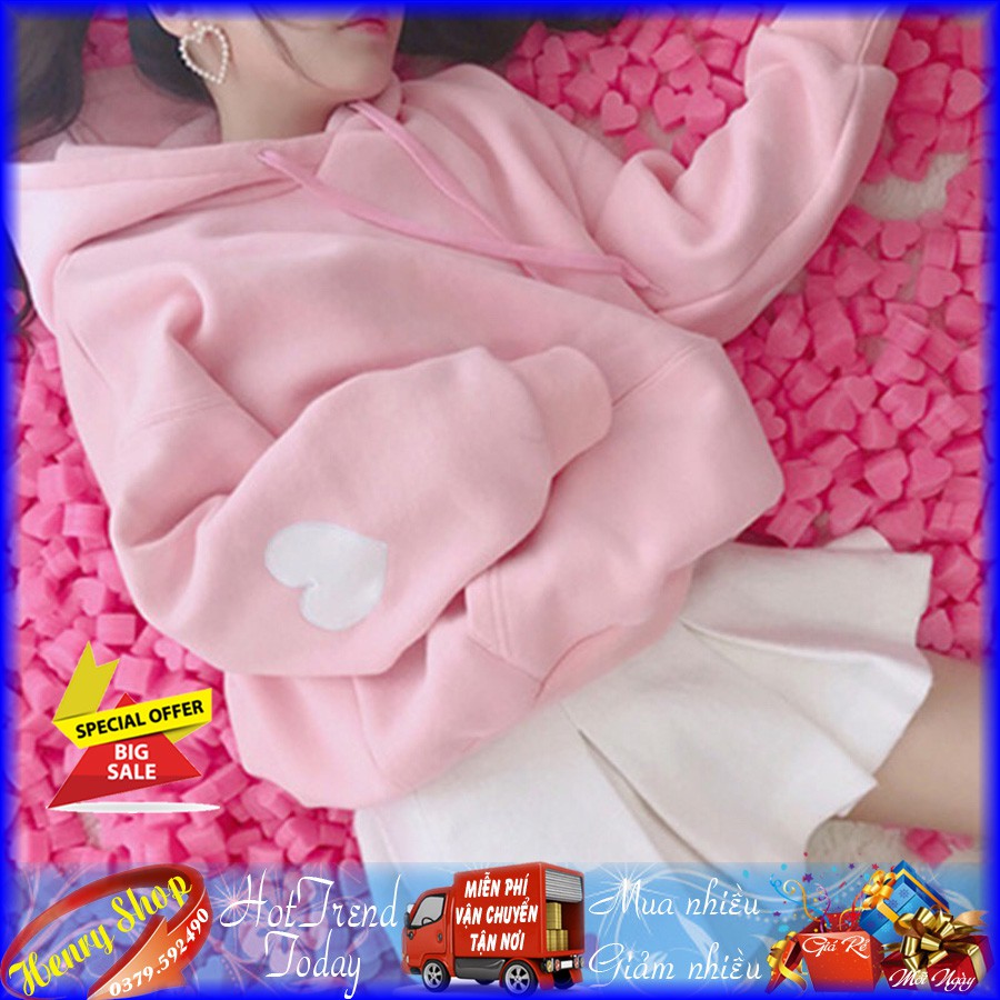 ÁO KHOÁT NỈ HD126 (Tim Thêu Tay)