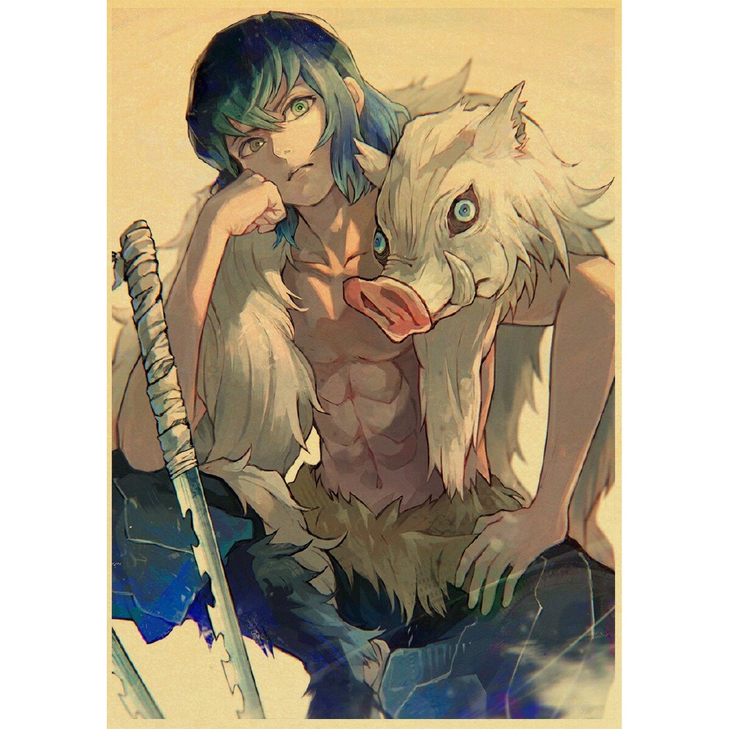 Poster Kimetsu No Yaiba Tanjirou Nezuko Áp Phích Treo Tường Trang Trí Nhà Cửa / Quán bar MS: 241