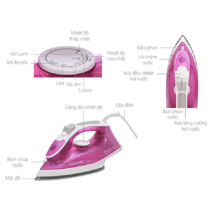 Bàn là hơi nước M250 Panasonic_hàng nhập khẩu