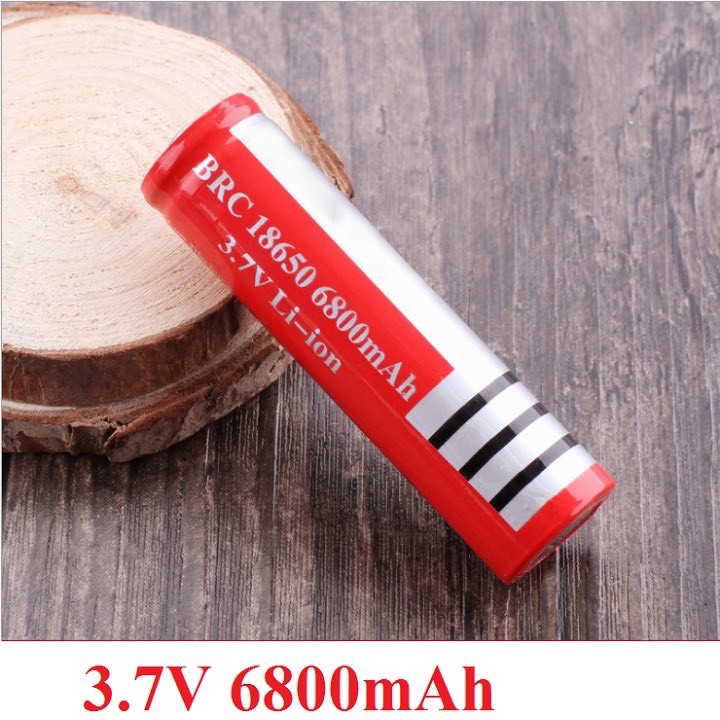 [FREESHIP] 1 viên Pin Sạc 18650 đỏ loại tốt 3.7v dùng cho quạt mini, máy nghe pháp.