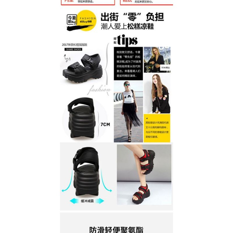 Dép sandal nữ đế 7cm hai cá tính