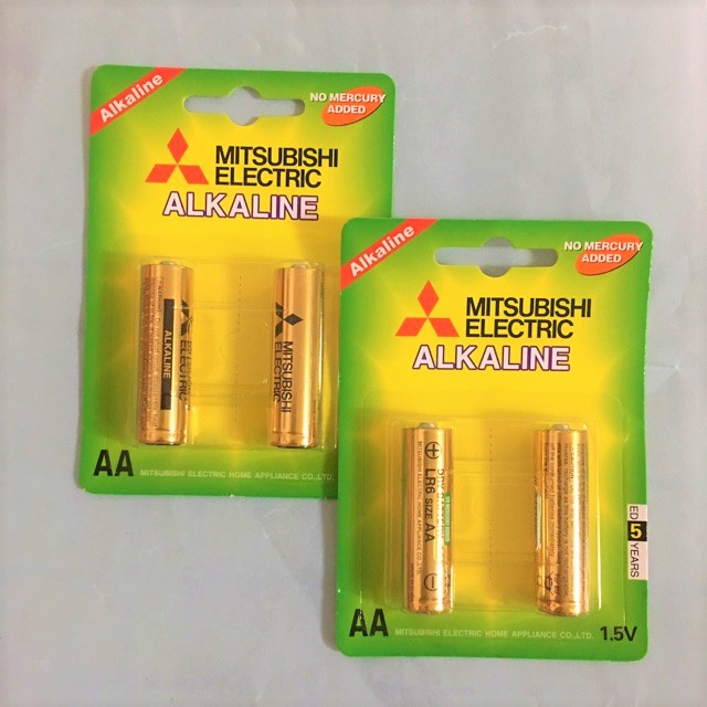 Pin tiểu Mitsubishi Alkaline AA vỉ 2 viên