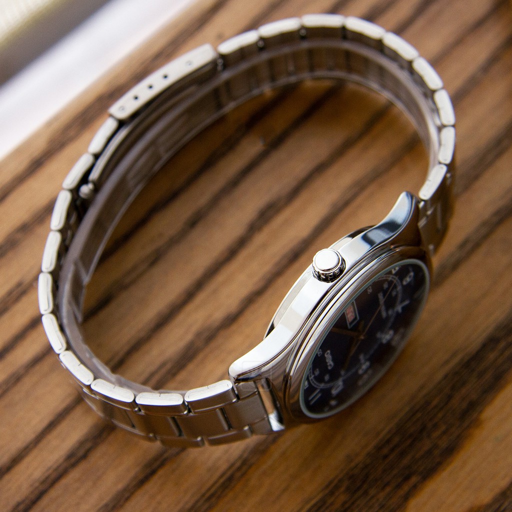 Đồng hồ nam dây kim loại chính hãng Casio Anh Khuê MTP-V006D-2BUDF